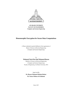 Homomorphic Encryption for Secure Data Computations