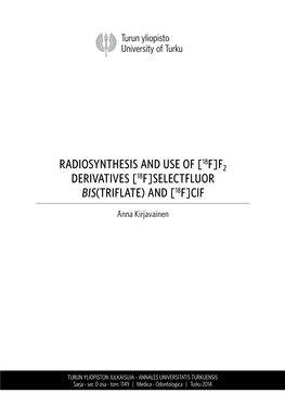 SELECTFLUOR BIS(TRIFLATE) and [18F]Clf