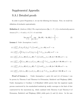 Supplemental Appendix S.A.1 Detailed Proofs