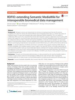 Extending Semantic Mediawiki for Interoperable Biomedical Data