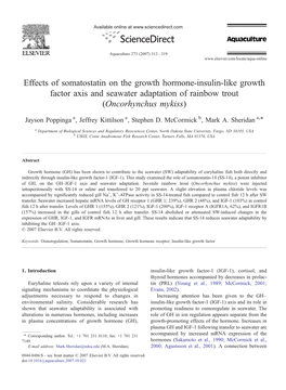 Effects of Somatostatin on the Growth Hormone-Insulin-Like Growth Factor