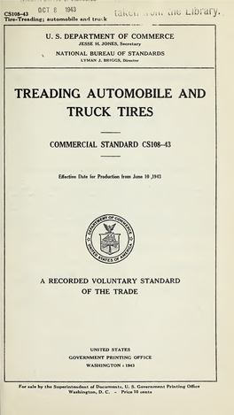 Treading Automobile and Truck Tires