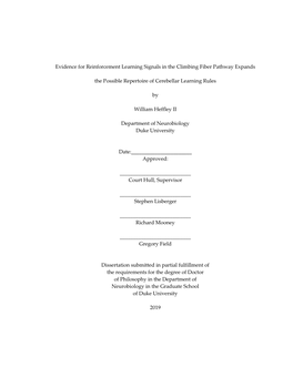 3. Climbing Fiber Input Preferentially Signals Correctly Timed Movements