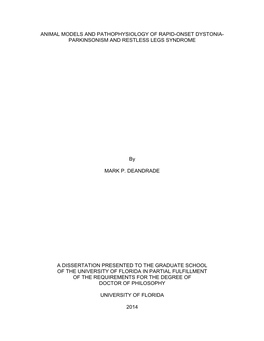 University of Florida Thesis Or Dissertation Formatting