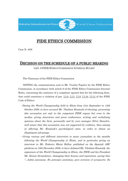 Fide Ethics Commission