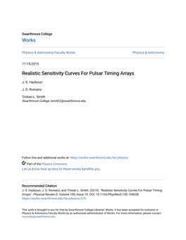 Realistic Sensitivity Curves for Pulsar Timing Arrays