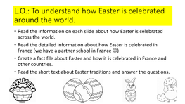 L.O.: to Understand How Easter Is Celebrated Around the World. • Read the Information on Each Slide About How Easter Is Celebrated Across the World