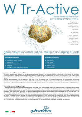 Gene Expression Modulation, Multiple Anti-Aging Effects