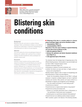 Blistering Skin Conditions