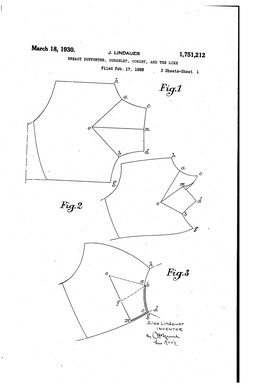 March 18, 1930. J. LINDAUER 1,751,212 BREAST SUPPORTER, CORSELET, CORSET, and the LIKE