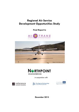 Regional Air Service Development Opportunities Study