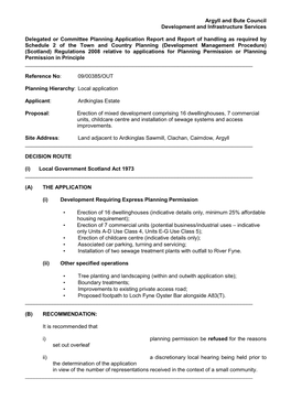00385 Committee Report of Handling Sumsion Ardkinglas Clachan