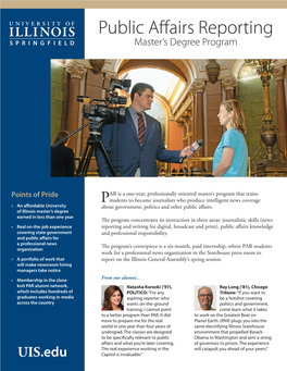 Public Affairs Reporting Master’S Degree Program