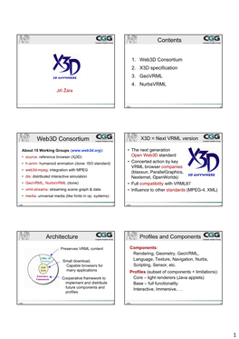 Contents Web3d Consortium Architecture