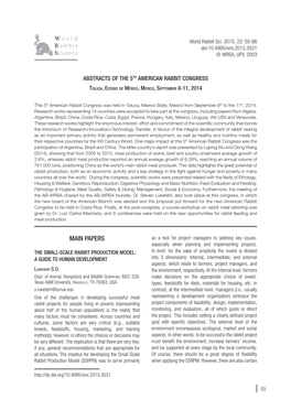 Papers from Algeria, Argentina, Brazil, China, Costa Rica, Cuba, Egypt, France, Hungary, Italy, México, Uruguay, the USA and Venezuela