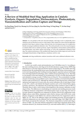 A Review of Modified Steel Slag Application in Catalytic Pyrolysis, Organic Degradation, Electrocatalysis, Photocatalysis, Trans