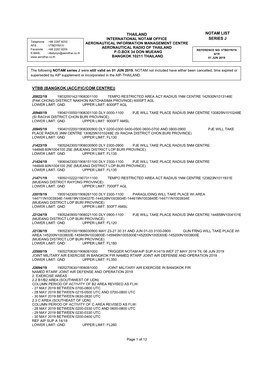 Thailand Vtbb (Bangkok (Acc/Fic/Com Centre)) Notam