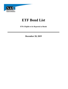 ETF Bond List