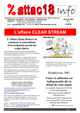 L'affaire CLEAR STREAM