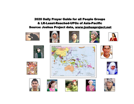 2020 Daily Prayer Guide for All People Groups & LR-Upgs