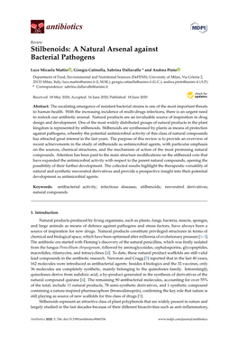 Stilbenoids: a Natural Arsenal Against Bacterial Pathogens