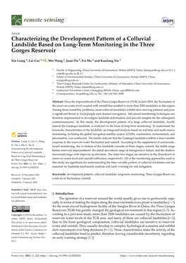 Characterizing the Development Pattern of a Colluvial Landslide Based on Long-Term Monitoring in the Three Gorges Reservoir