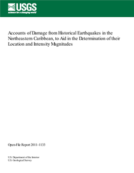 Accounts of Damage from Historical Earthquakes in the Northeastern Caribbean, to Aid in the Determination of Their Location and Intensity Magnitudes
