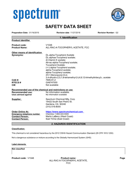 Safety Data Sheet