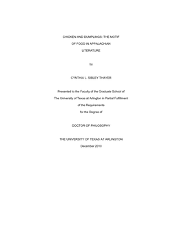 University of Texas at Arlington Dissertation Template