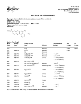 Nile Blue 690 Perchlorate