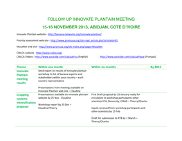 Follow up Innovate Plantain Meeting 15