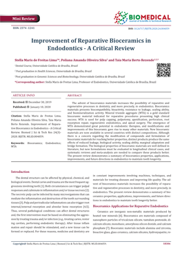 Improvement of Reparative Bioceramics in Endodontics - a Critical Review