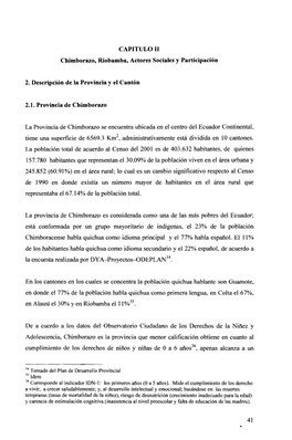 CAPITULO 11 Chimborazo, Riobamba, Actores Sociales Y Participación