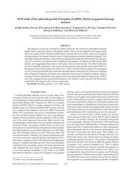 AFM Study of the Epitaxial Growth of Brushite (Cahpo4.2H2O) On