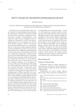 Fifty Years of Neuropsychopharmacology