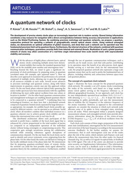 A Quantum Network of Clocks P