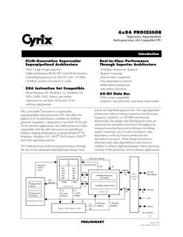 6X86 PROCESSOR