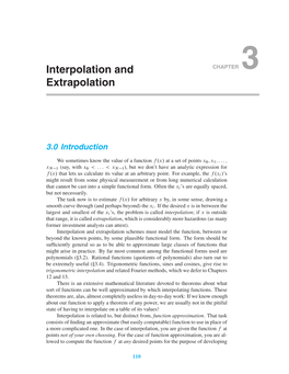 Interpolation and Extrapolation Schemes Must Model the Function, Between Or Beyond the Known Points, by Some Plausible Functional Form