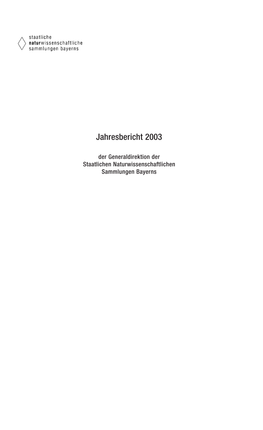 Jahresbericht 2003