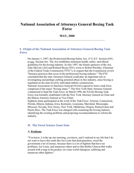 National Association of Attorneys General Boxing Task Force