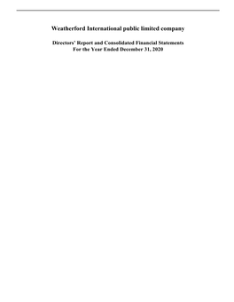 2020 Irish Director Report and Consolidated Financial Statements