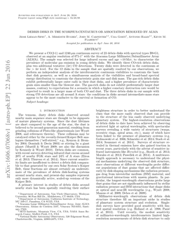 DEBRIS DISKS in the SCORPIUS-CENTAURUS OB ASSOCIATION RESOLVED by ALMA Jesse Lieman-Sifry1, A