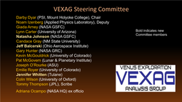 VEXAG Steering Committee