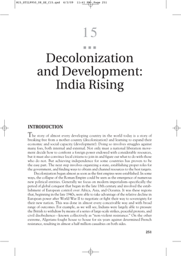 Decolonization and Development: India Rising