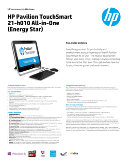 HP Pavilion Data Sheet