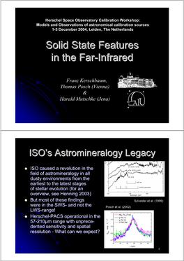 Solid State Features in the Far-Infrared