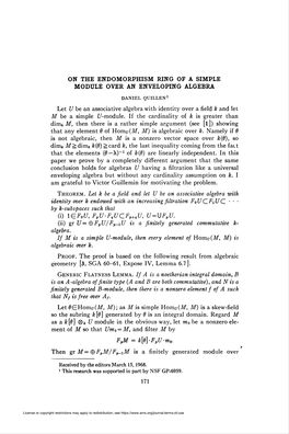 Module Over an Enveloping Algebra