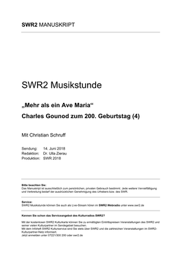 SWR2 Musikstunde