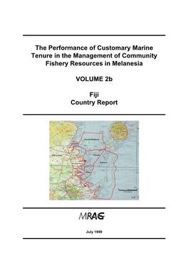 The Performance of Customary Marine Tenure in the Management of Community Fishery Resources in Melanesia