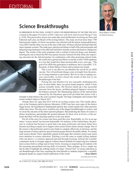 Science Breakthroughs
